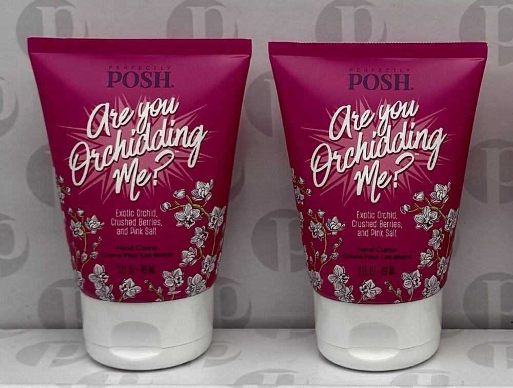 Qty 2-Perfectly Posh-Are You Orchidding Me?-Big Fat Yummy Hand Creme 3 oz Cream